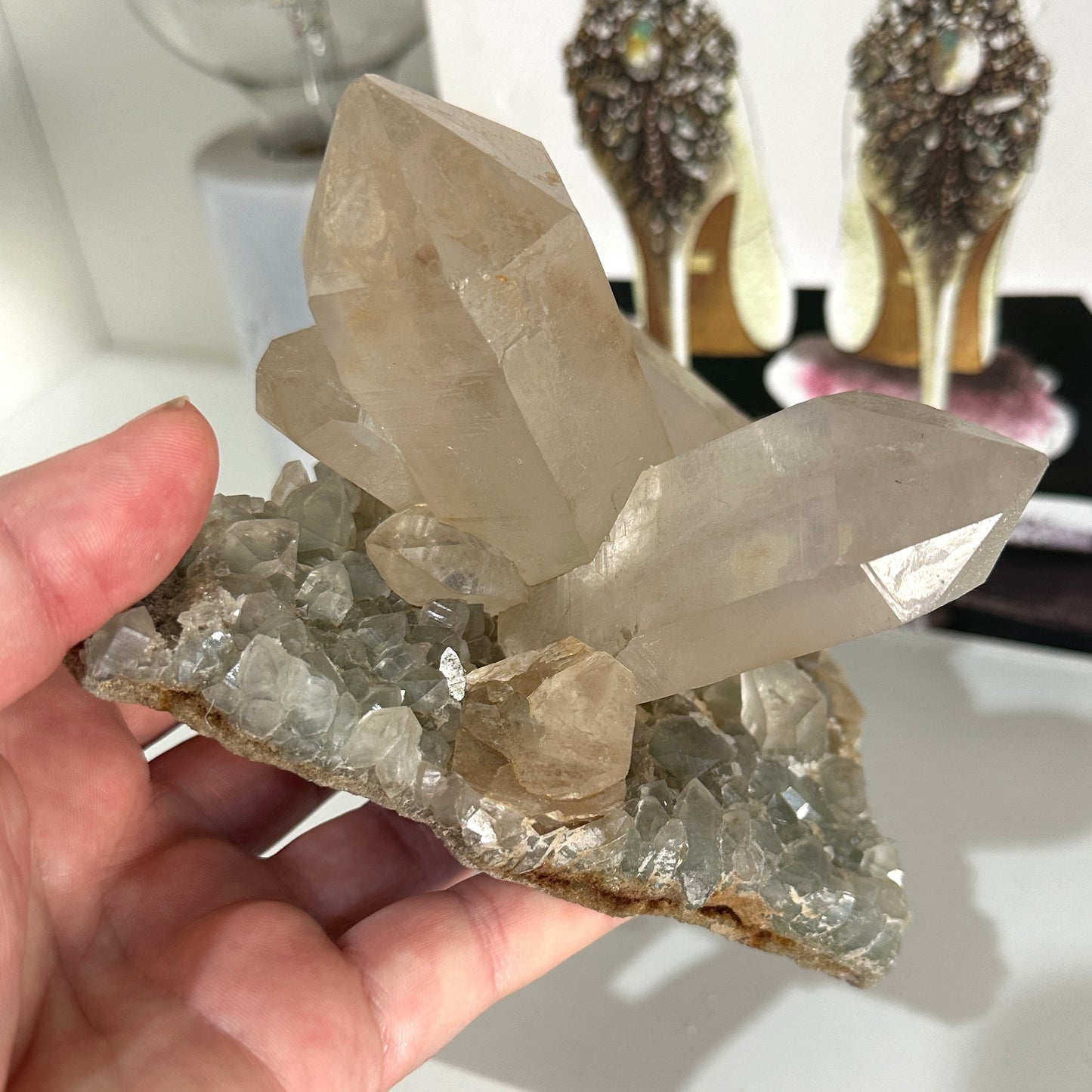 Smoky Himalayan Quartz with Chlorite