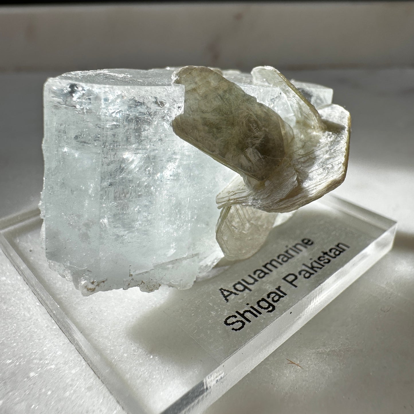 High Grade Aquamarine with Muscovite (Pakistan)