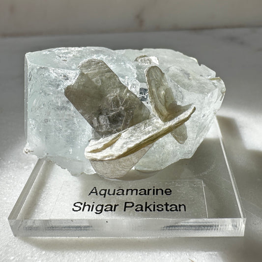 High Grade Aquamarine with Muscovite (Pakistan)